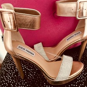 Steve Madden rose gold heels brand new